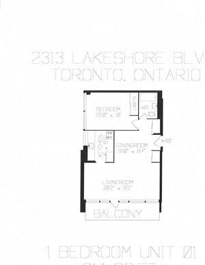 1 bedroom, 1 bath with a balcony